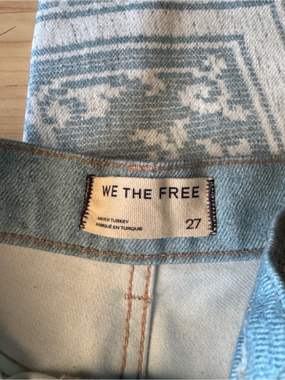 Free People We The Free Illusions Printed Relaxed Jeans - Picture 4 of 8